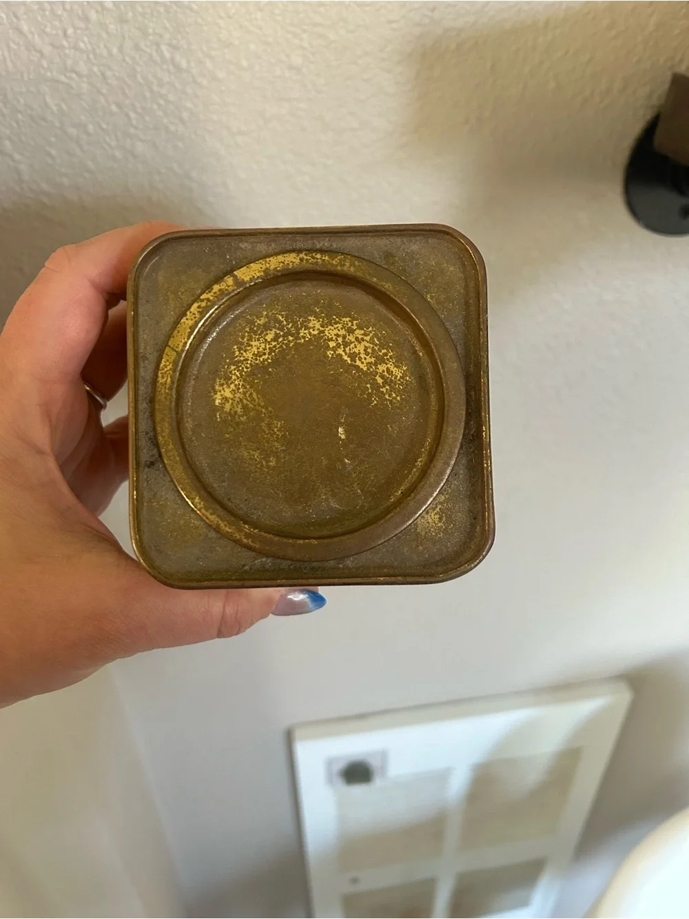 English Rose Brass Tea Tin Canister